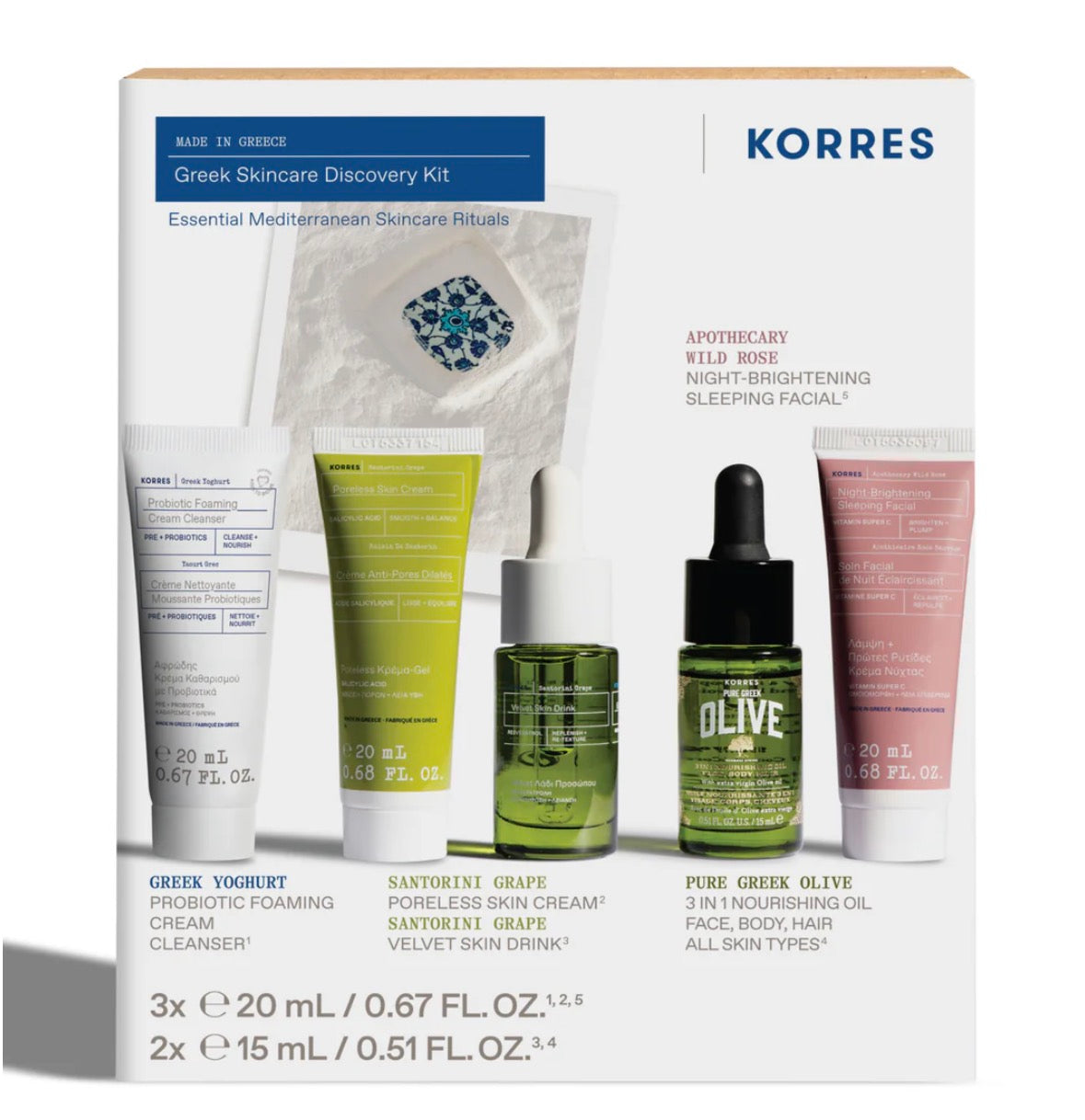 Korres- New Grecian Skincare Discovery Kit 2025 ($95 Value)