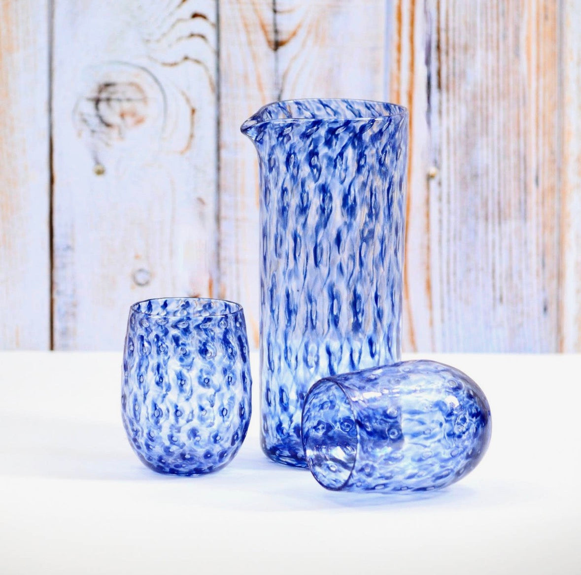 Nebbia Murano Glasses and Carafe Set, Bullicante & Avventurina