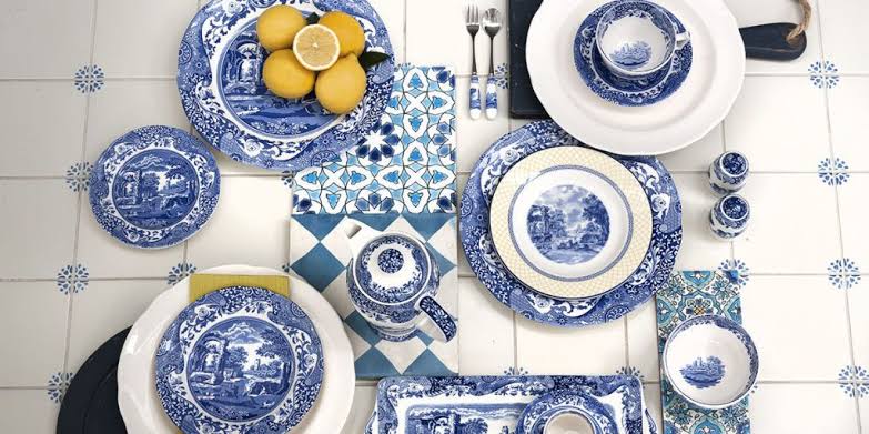 Pasta Bowls- Blue Italian by Spode (set of 4)