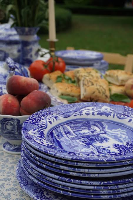 Spode Italian Blue Dinner Plate  - set of 4