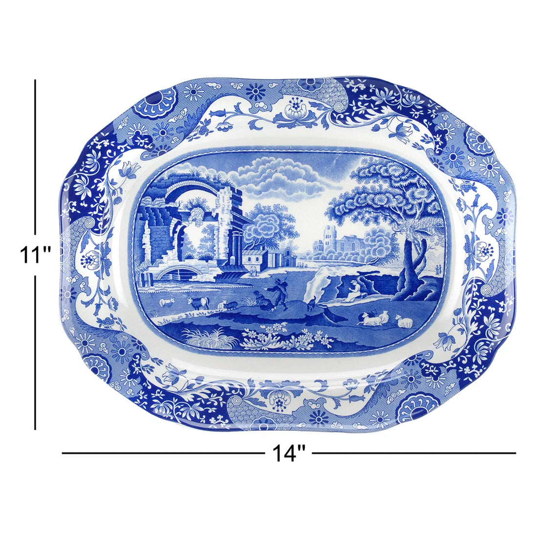 Spode Blue Italian Medium Oval Platter