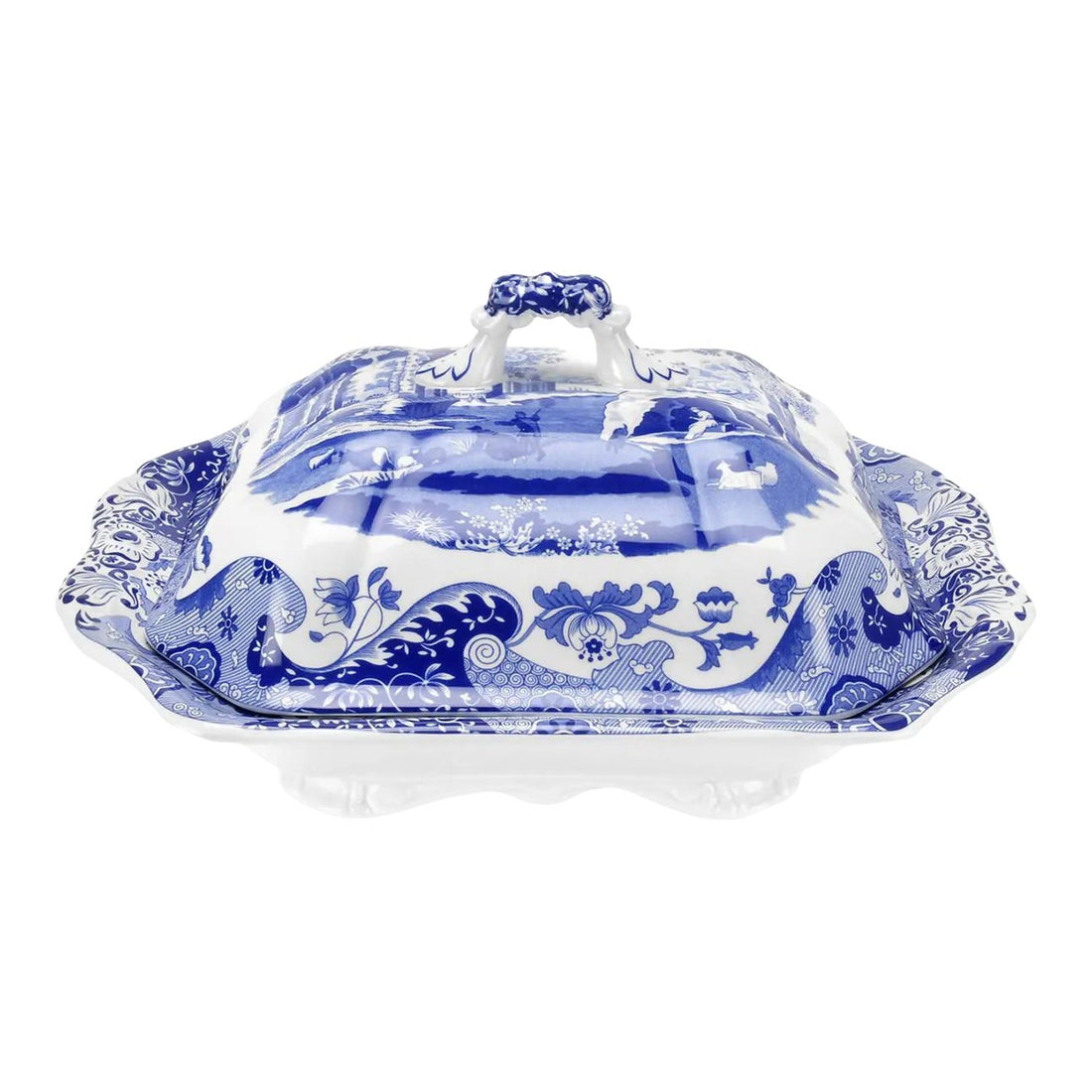 Spode Blue Italian Covered Vegetable Dish