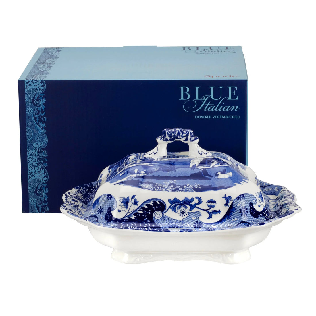 Spode Blue Italian Covered Vegetable Dish