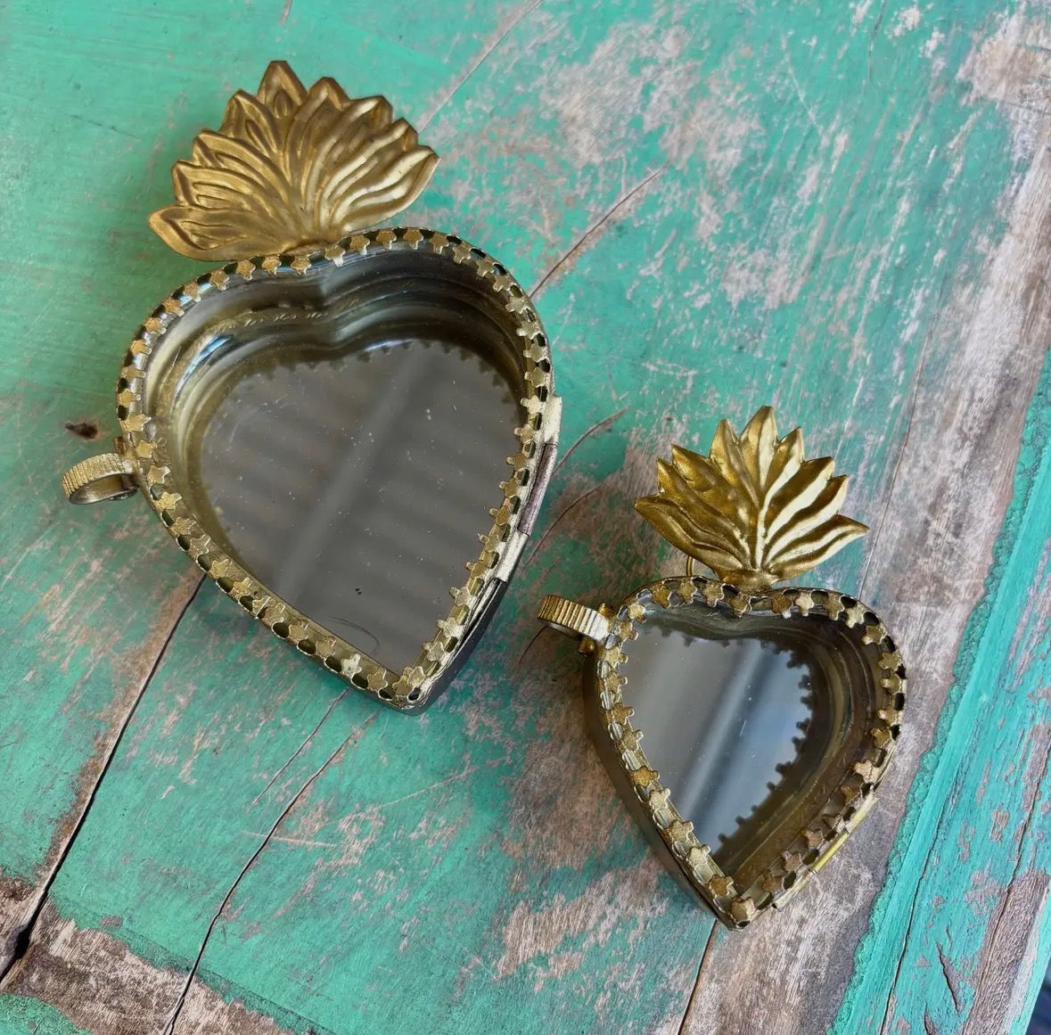 Glass Sacred Heart Boxes